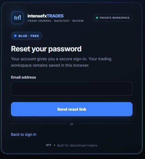 Password reset card